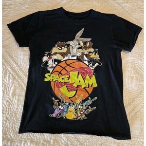 Space Jam Shirt S Bugs Bunny Disney Basketball Taz Looney Tunes Tweety Vtg 90s